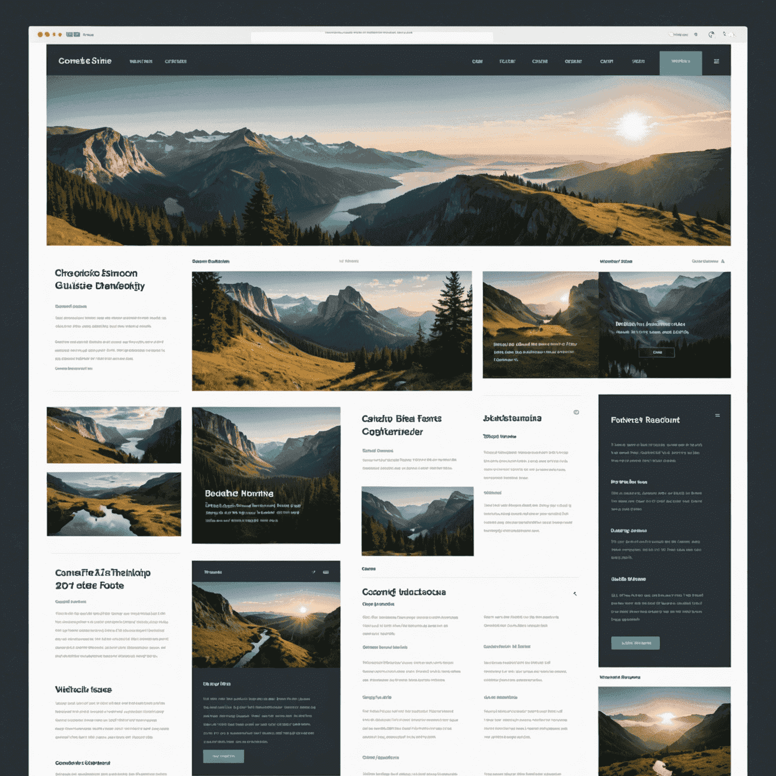Diseño de página compleja utilizando CSS Grid con múltiples columnas y filas