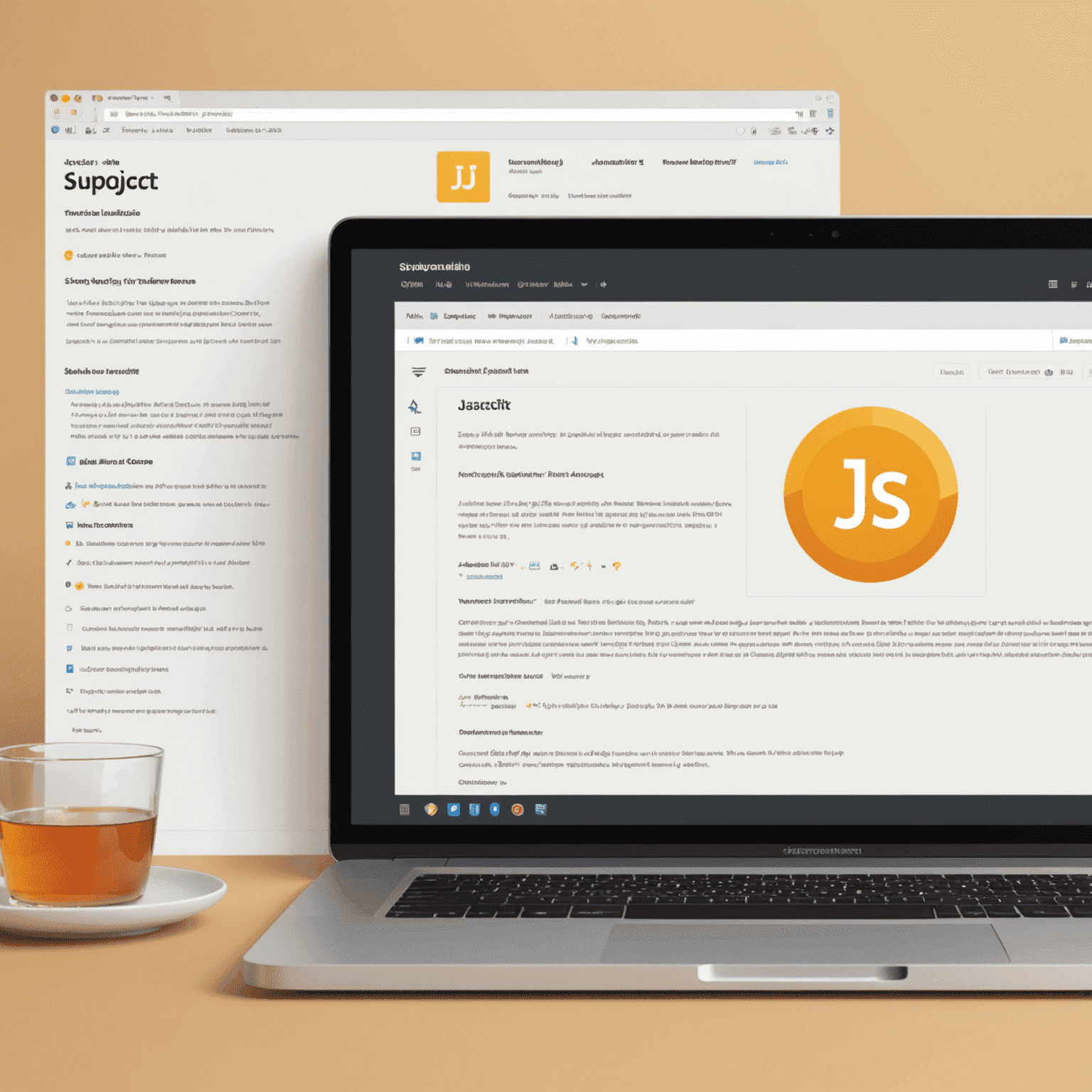 Imagen que muestra código JavaScript junto con elementos interactivos de una página web