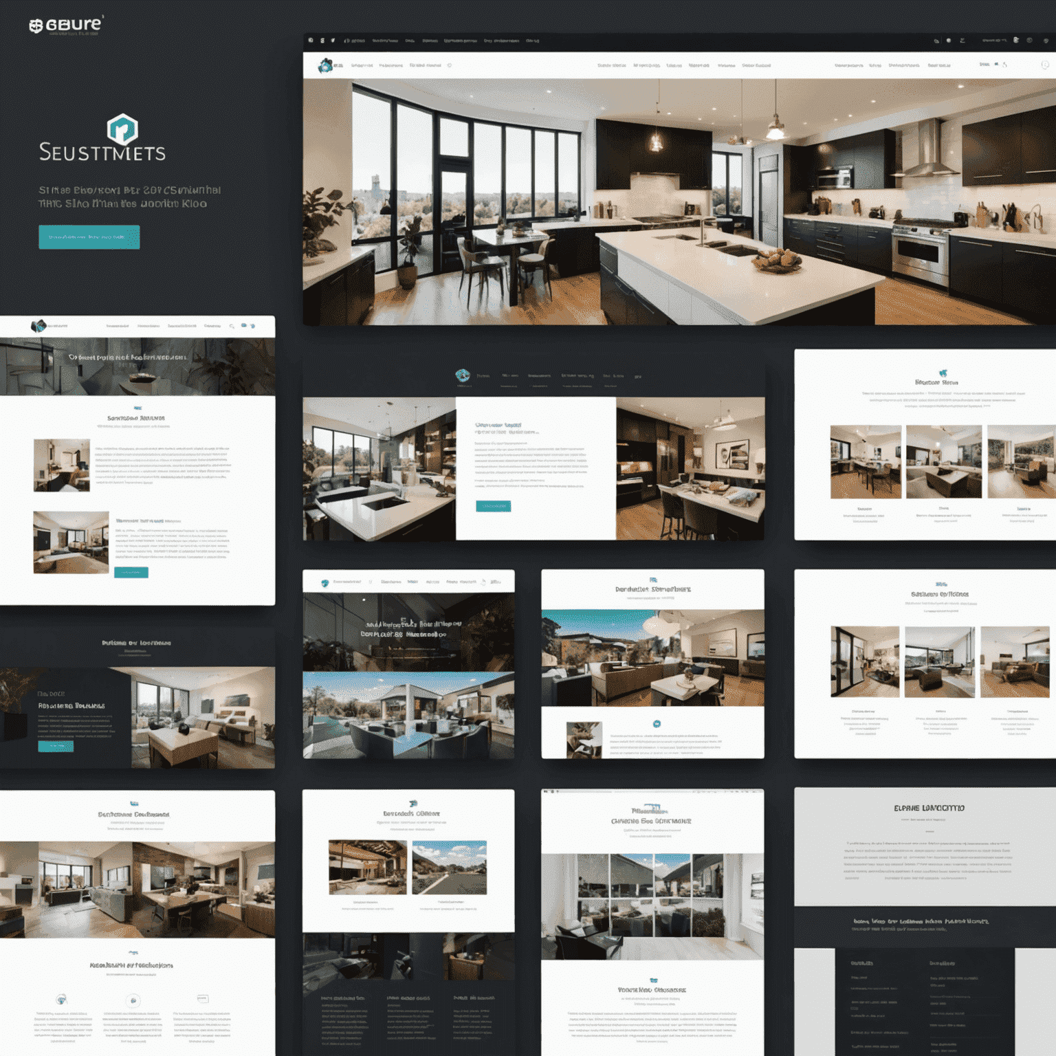 Imagen que muestra un portafolio de diseño web profesional con múltiples proyectos y ejemplos